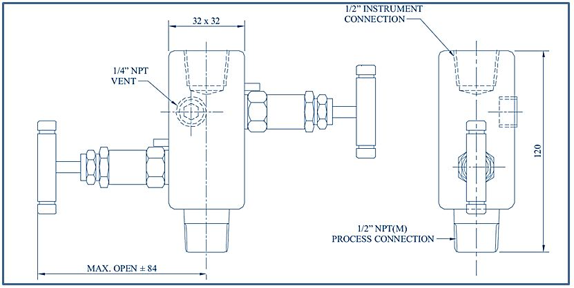 block and bleed valve