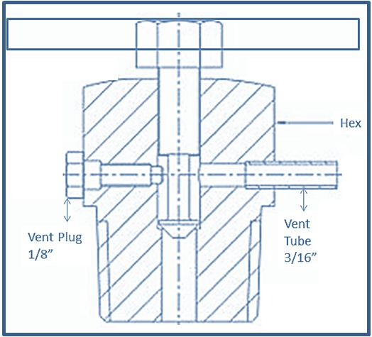 Bleed Valve high pressure bleed valve type c vent tube plug 10000 psi and 15000 psi 1